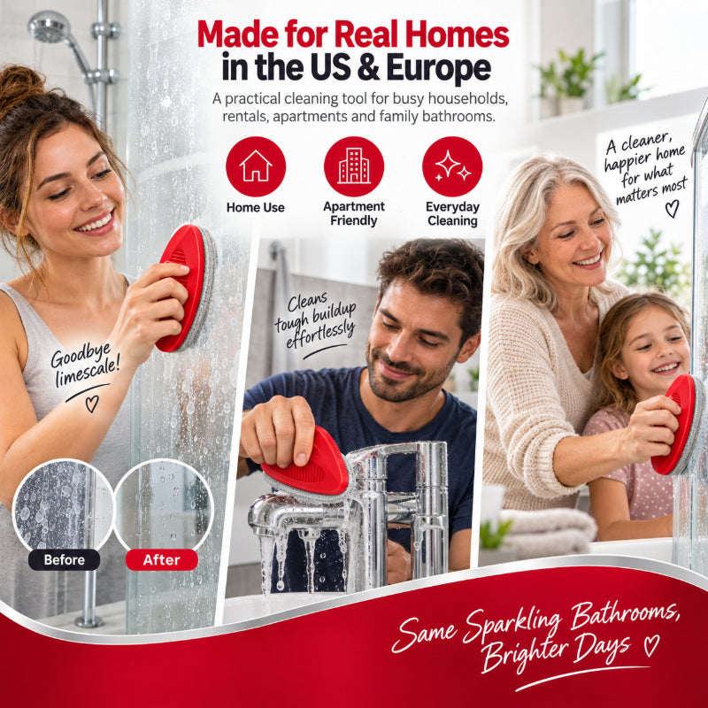 Bathroom brush in everyday home use