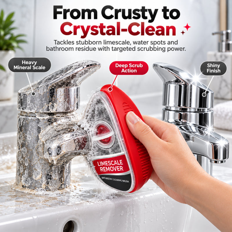 Focused scrubbing around a bathroom faucet