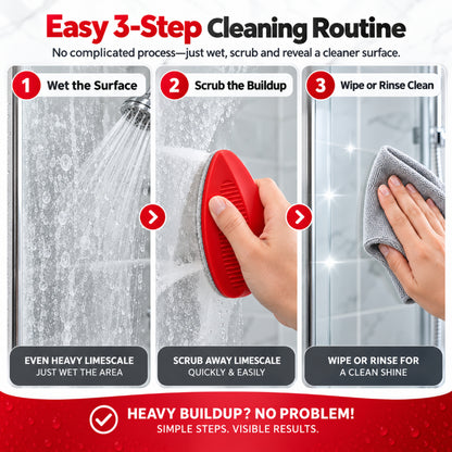 Three-step bathroom cleaning routine