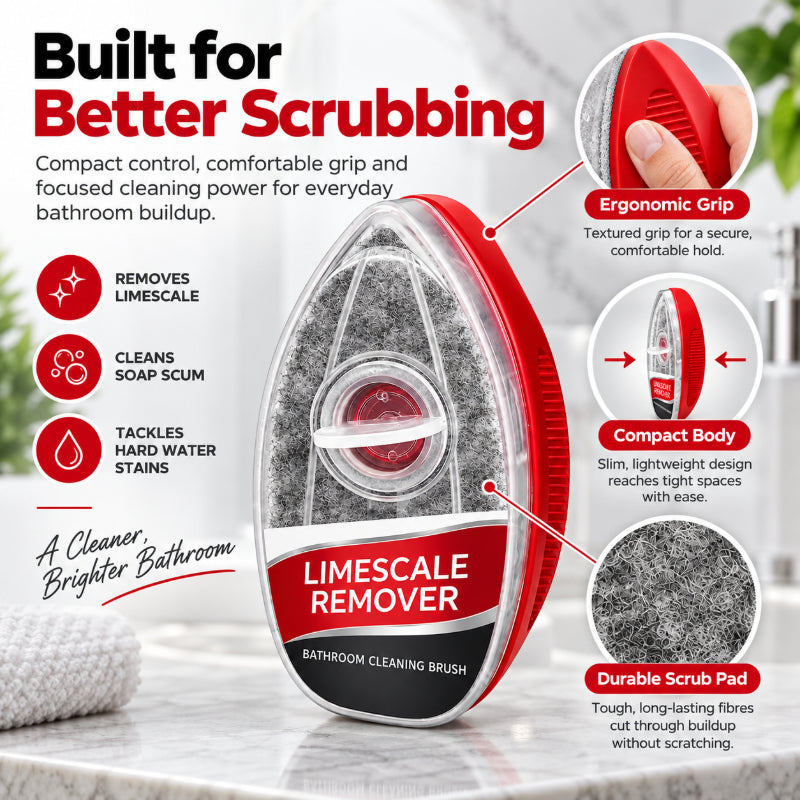 Compact limescale remover brush details
