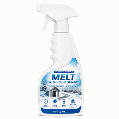 Outdoor de-icing spray bottle on a white background