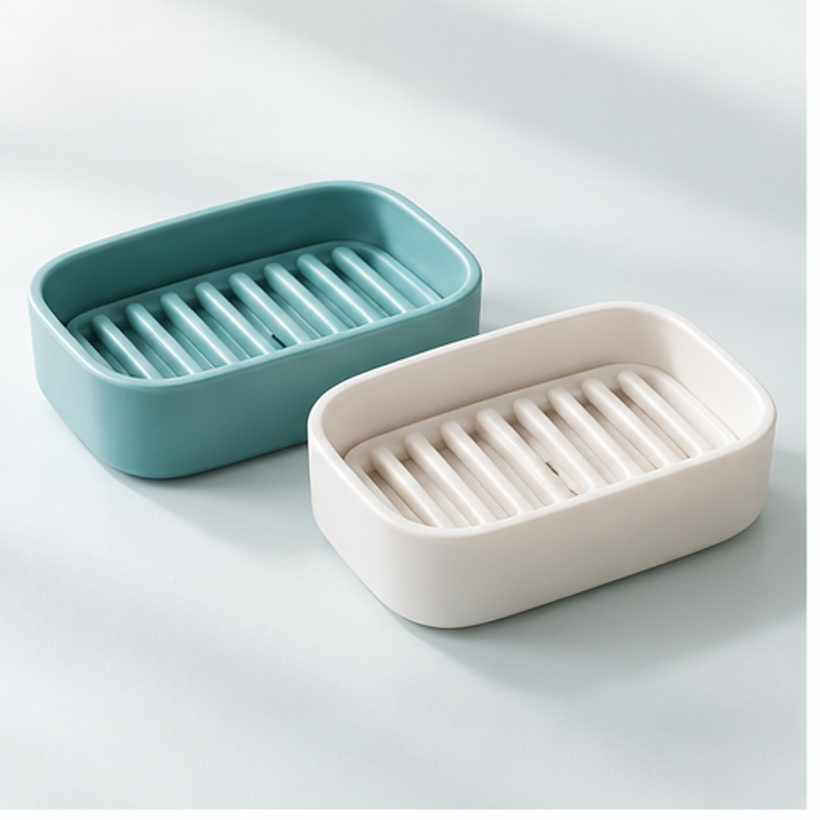 Draining Soap Dish Pair