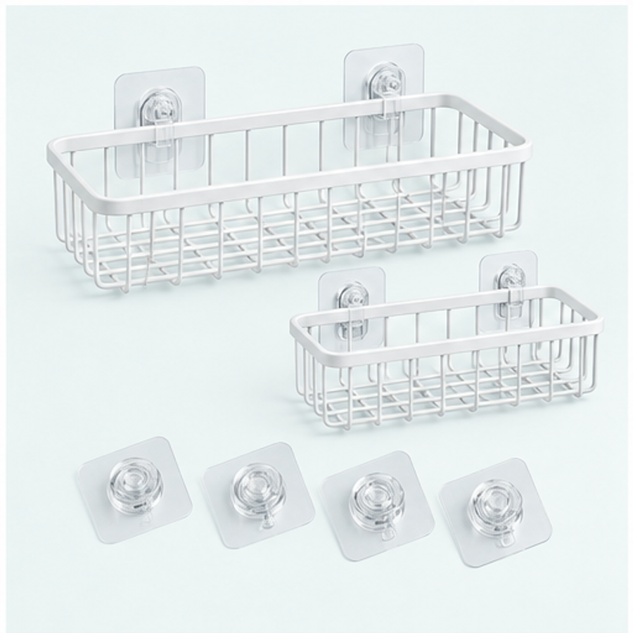 Suction Shower Basket Pair — overview